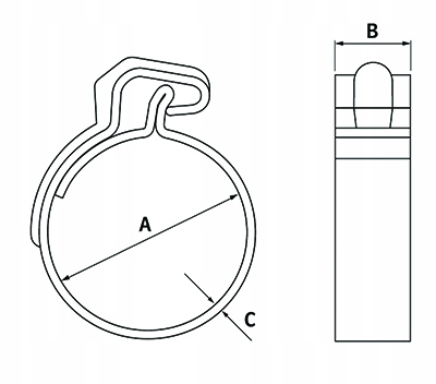 OPASKA OBEJMA ZATRZASKOWA TYPU CLIC W2 ZESTAW 50 Kod producenta 2123