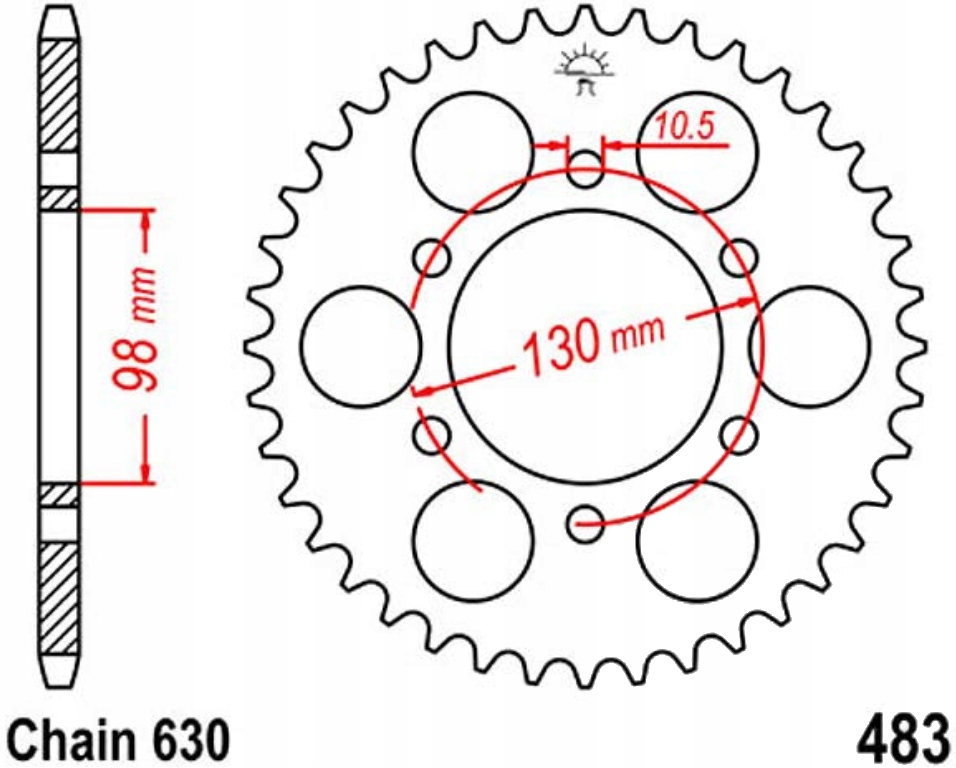 Zadní ozubené kolo Jt R483 33 35Z Kawasaki Z1A 900 74