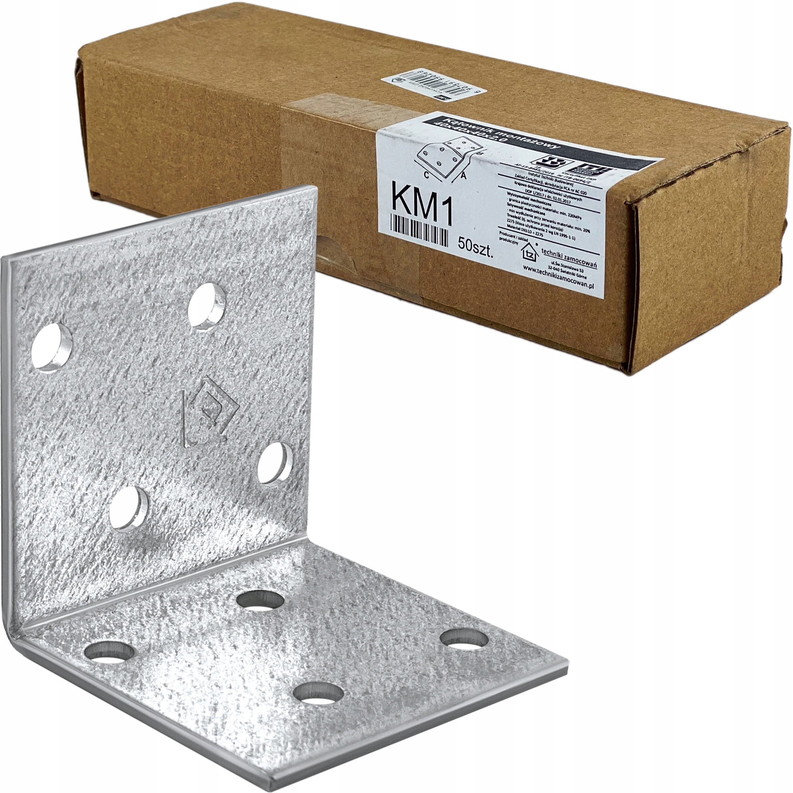 

Łącznik Kątownik Ciesielski KM1 40x40x40x2,0 50szt