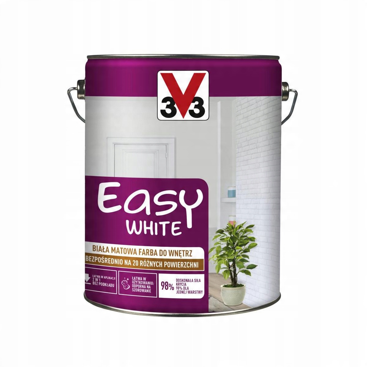 

3V3 Farba Biała farba Easy White 5L V33