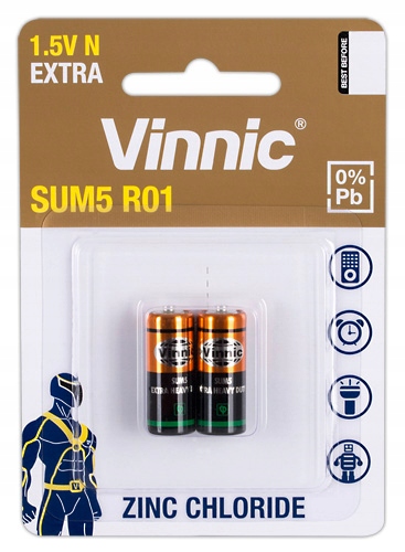 

2x Bateria 1,5V Vinnic SUM5 R1 N MN9100 LR1 E90