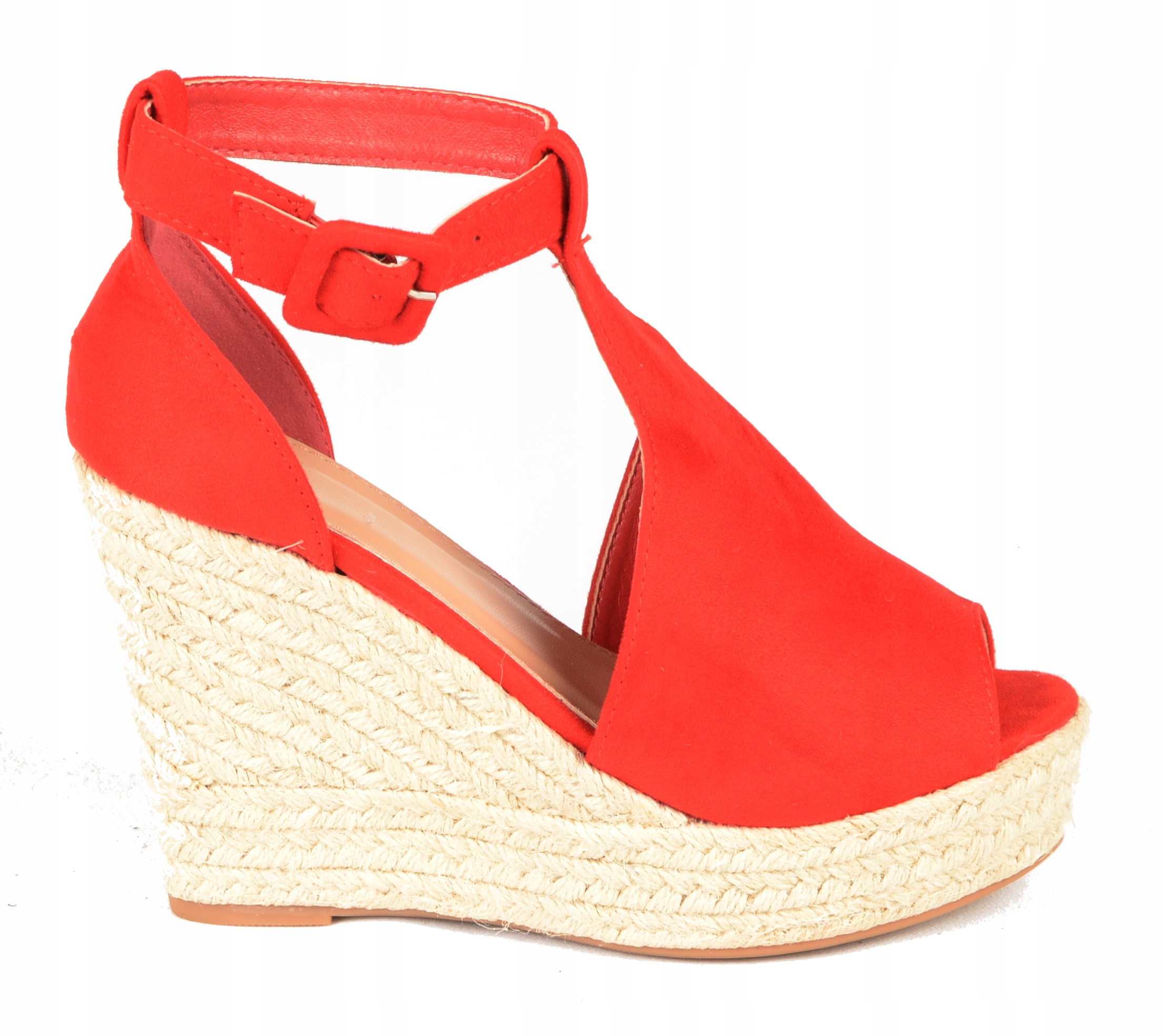 

Sandały Damskie Espadryle Koturny 108-11 Red 38
