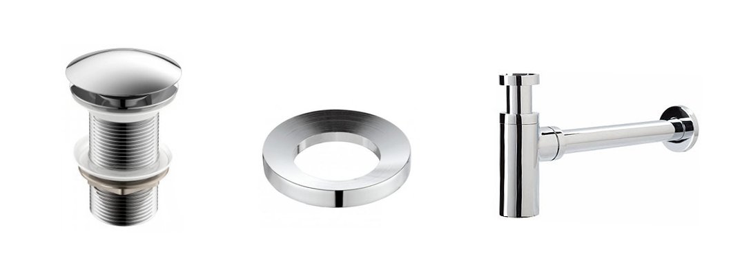 KOREK + SYFON + PIERŚCIEŃ DO SZKLANEJ UMYWALKI Marka Veldman