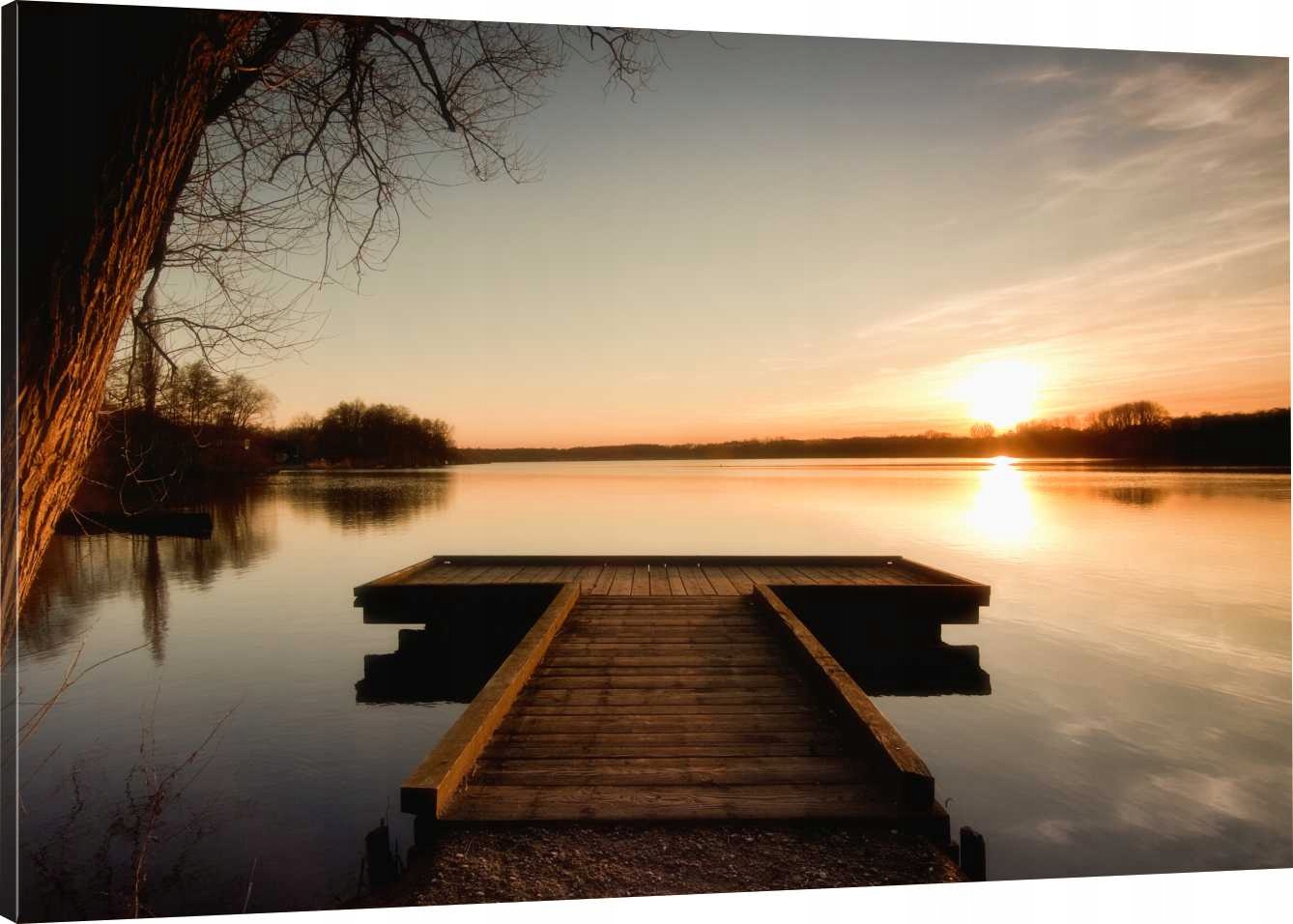 

Obraz Na Płótnie Zachód Słońca Pomost 70x50 980 Wz