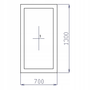 OKNO PCV 70 X 130 / 700 x 1300 FIX 1 X CIEMNY DĄB Marka Alucon