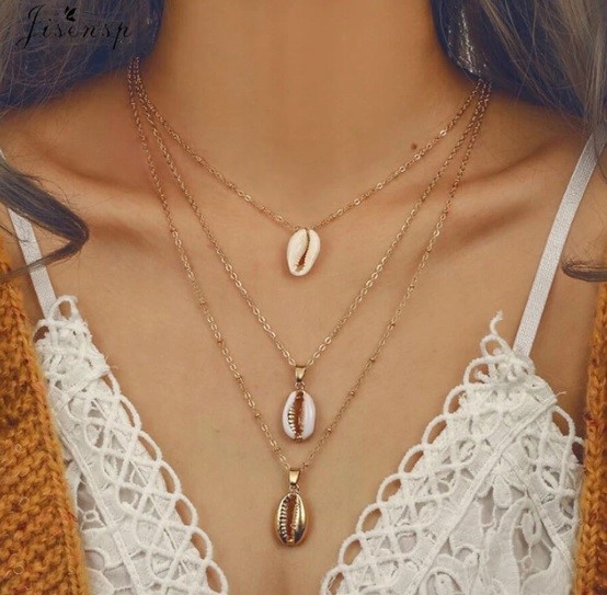

Naszyjnik Multi Choker Muszelki Boho