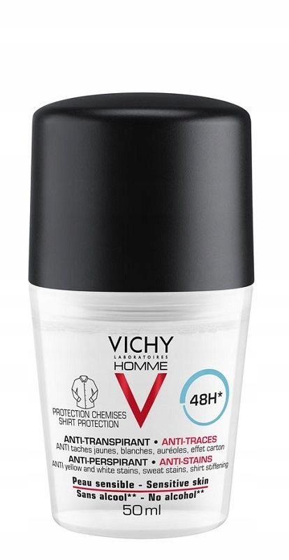 VICHY DEO HOMME ROLL-ON 48H PRZECIW ŚLADOM 50ML