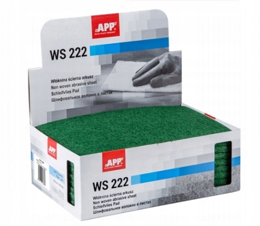 WŁÓKNINA ŚCIERNA ZIELONA ARKUSZ 150x230MM APP