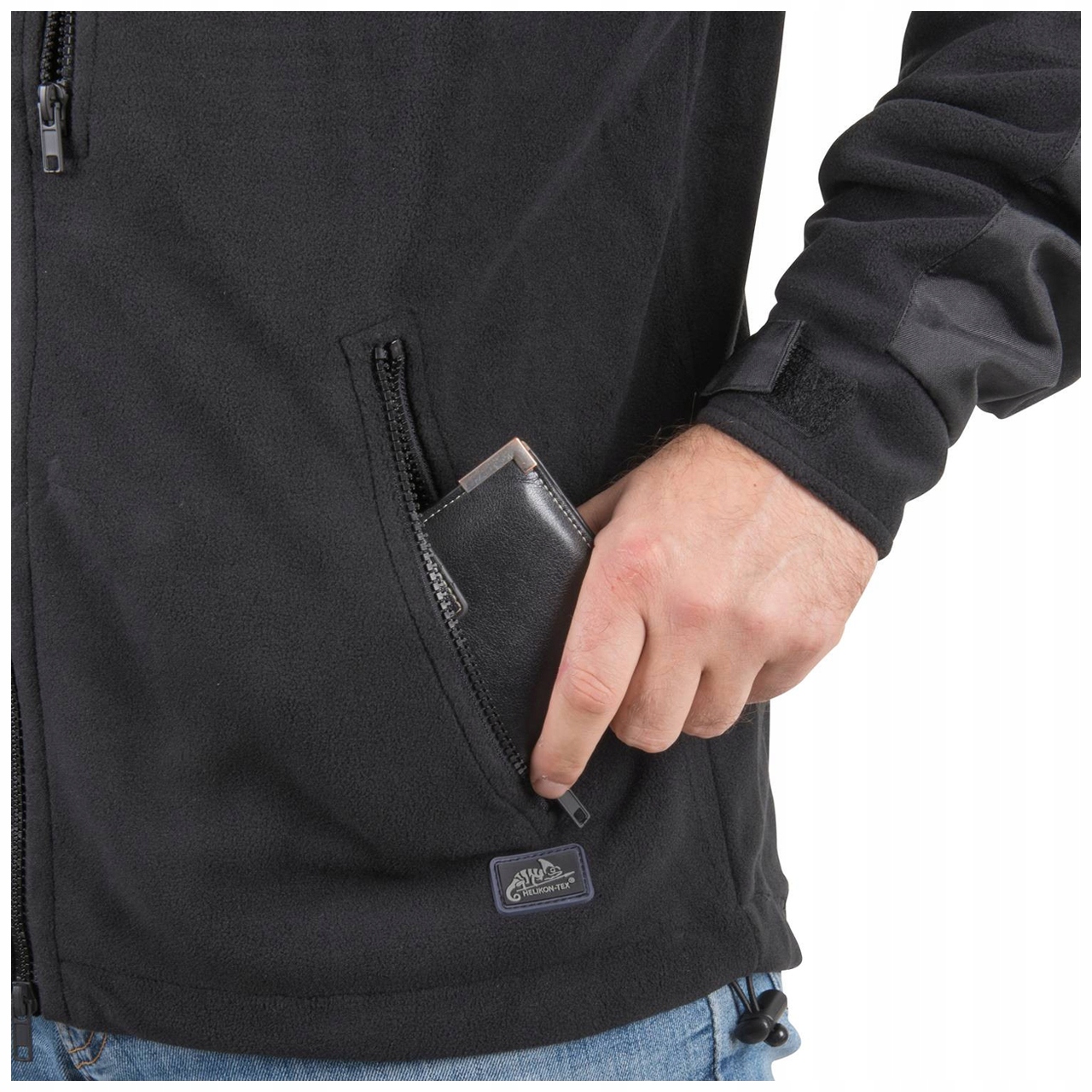 Bluza Męska Polarowa Helikon Classic Army Wygodna Fleece Shadow Grey XS Kolor zielony