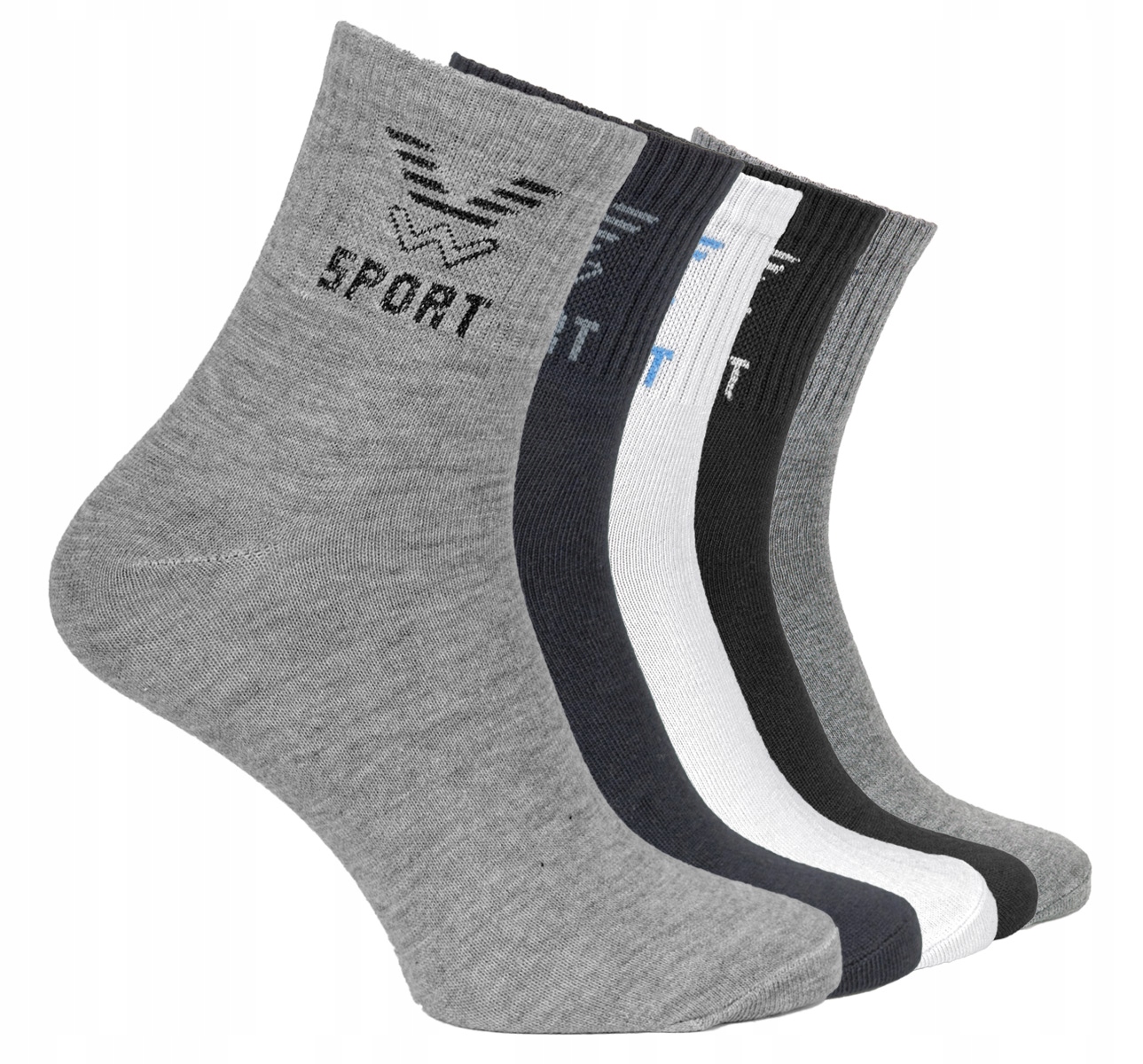 

5 x Skarpety Sportowe Męskie Bawełniane BM70 40-43