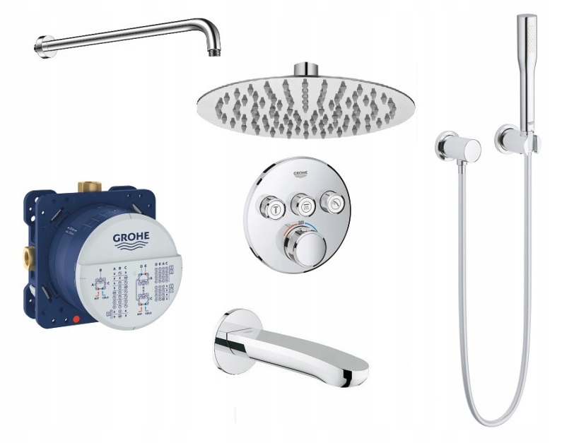 Grohe Smartcontrol zestaw 7w1 wannowy 3-drożny 20