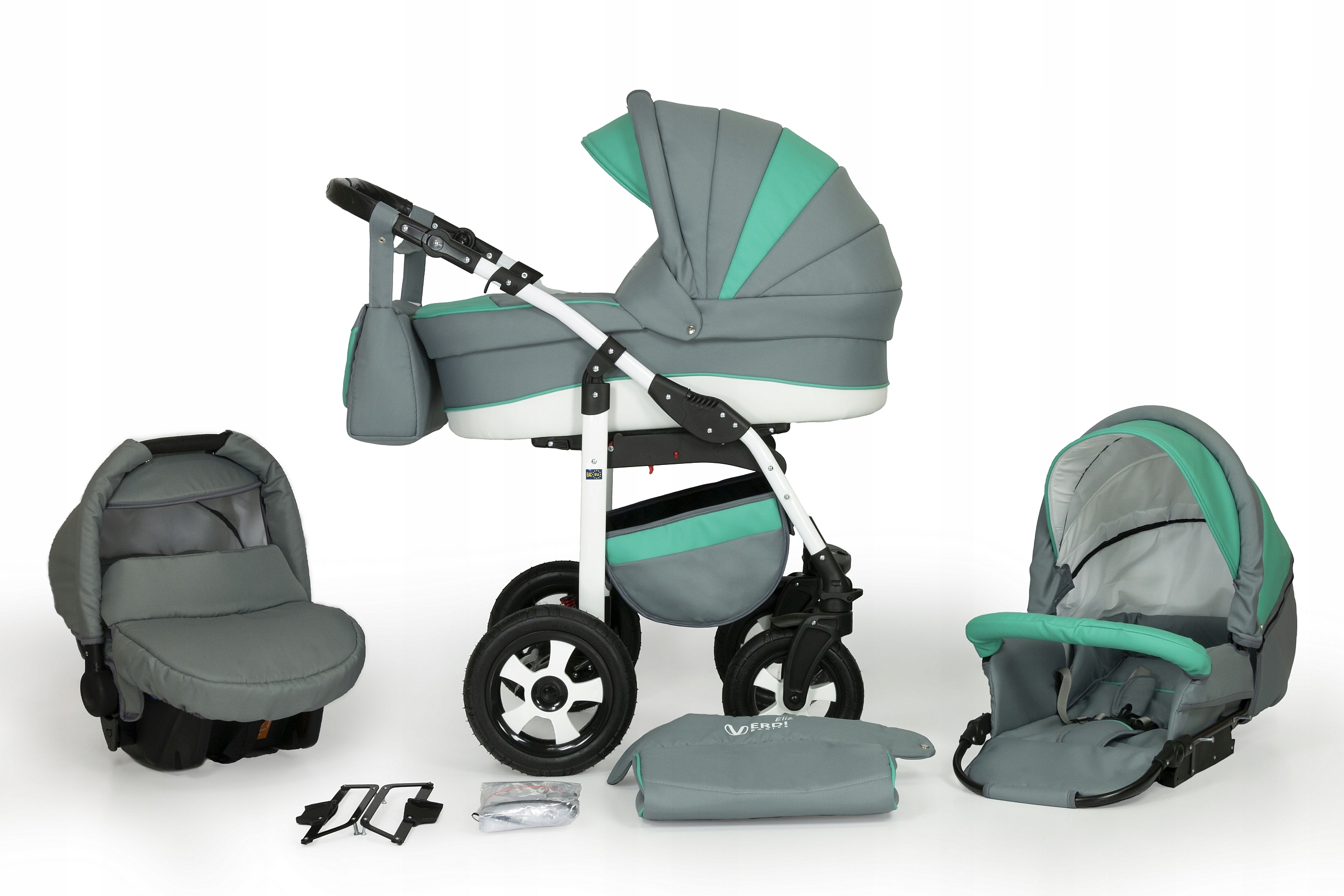 WÓZEK DZIECIĘCY VERDI ELIZ 3W1+TORBA + AKCESORIA