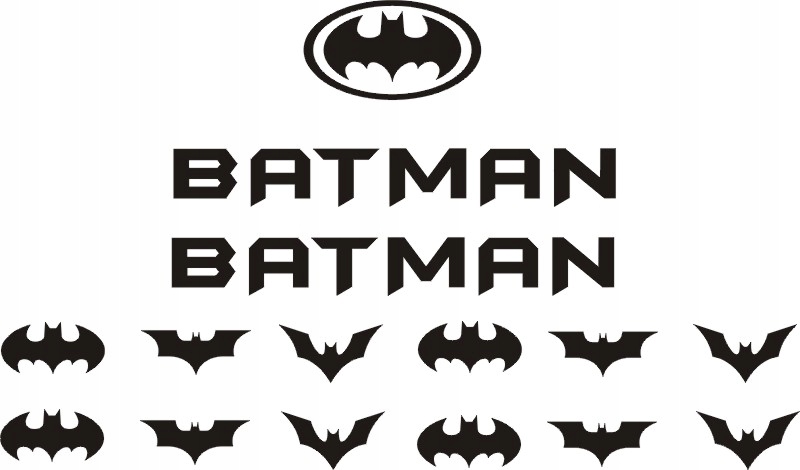 BATMAN Nietoperze naklejka 160-4 B RÓŻNE KOLORY
