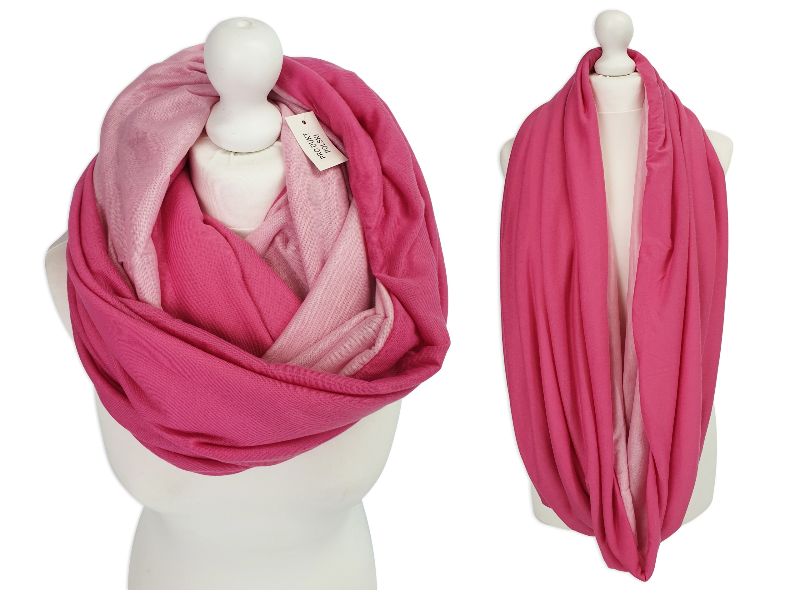 

Duży Podwójny Komin Szal Tuba Bawełniany Handmade