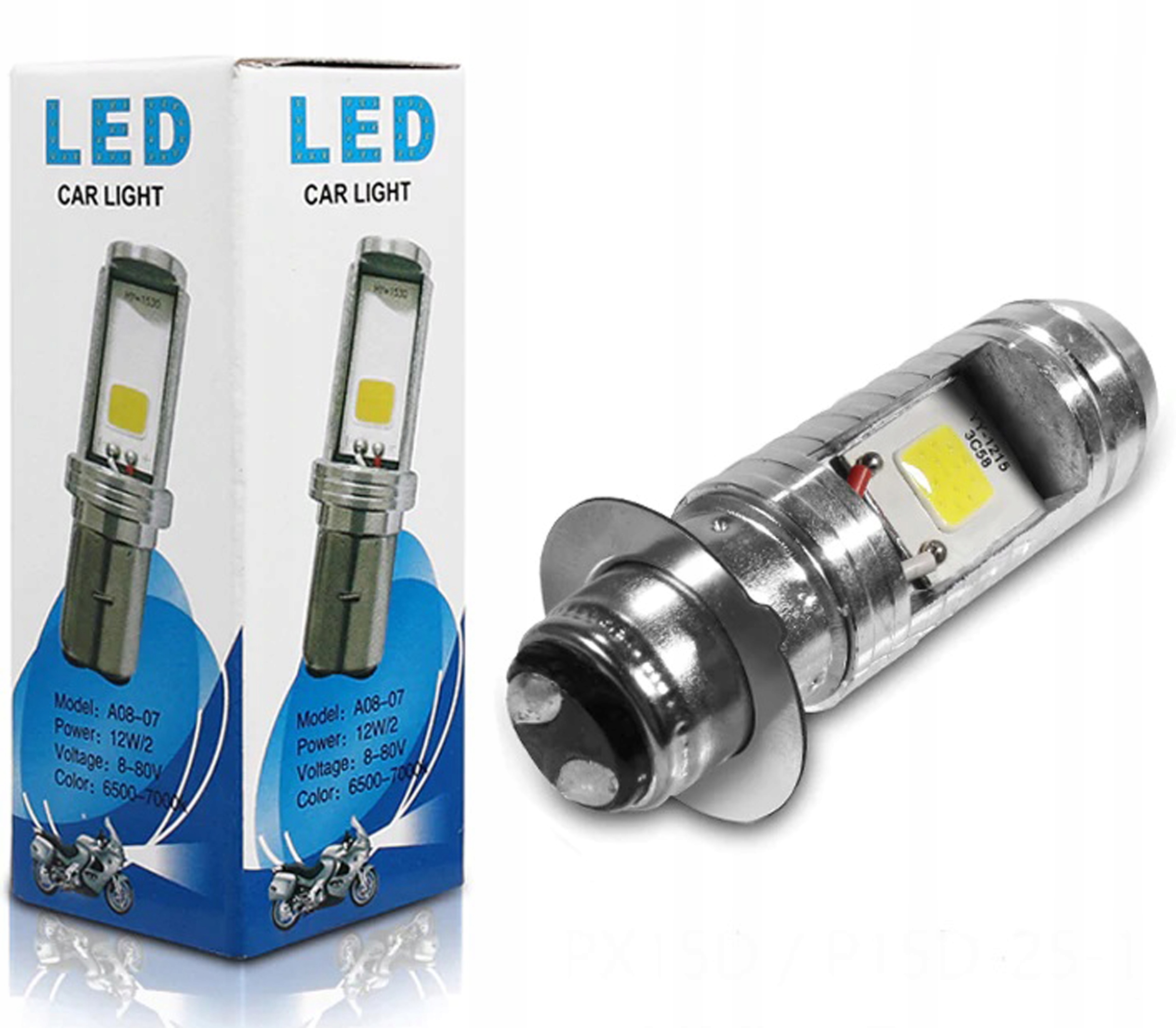 

Led P15D-25-1 PX15D H6M 2000LM motocykl radiator