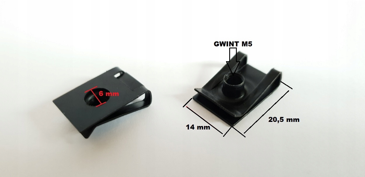 BLASZKA PIN NUT MONTAŻOWA ŚRUBY OWIEWKI 5 mm M5 Producent JMT