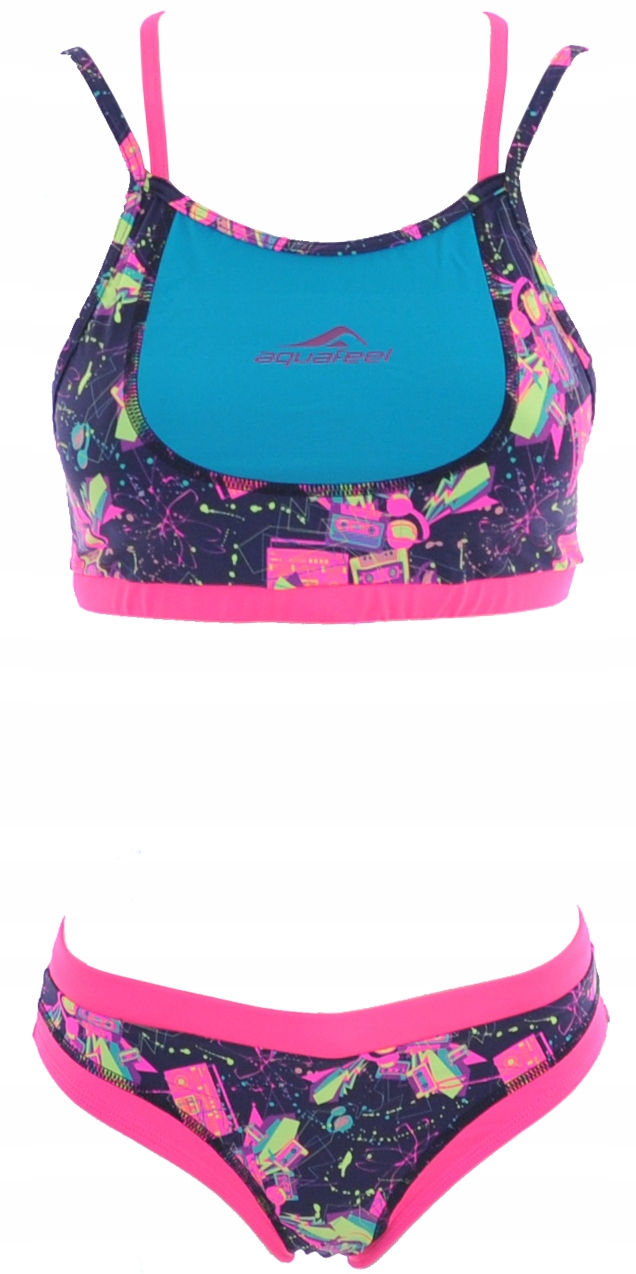 AQUAFEEL bikini strój kąpielowy sportowy fluo 40 L