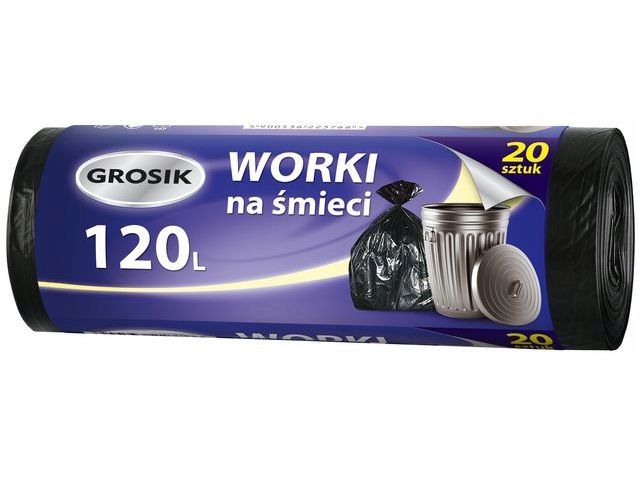 

Worki na śmieci 120L Hd 20szt, Grosik