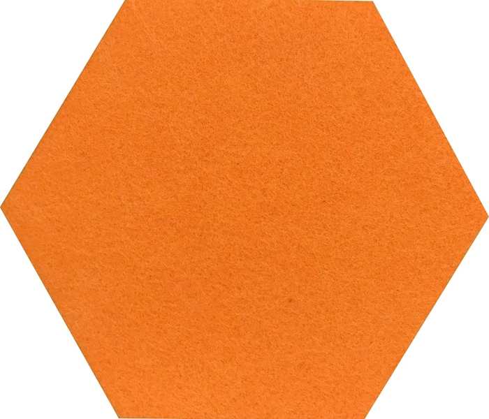 

Naklejki Geometryczne 3D Filc Hexagon Pomarańczowy