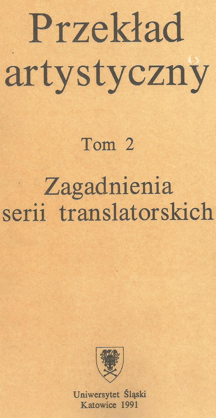 Przekład artystyczny Tom 2