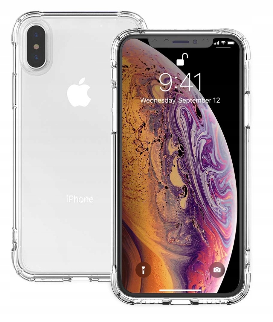 

Etui Clear Case Do Iphone X Max Slim Bumper+szkło