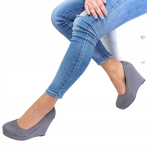 

Czółenka platforma koturn stylowe Isabelle KBU492