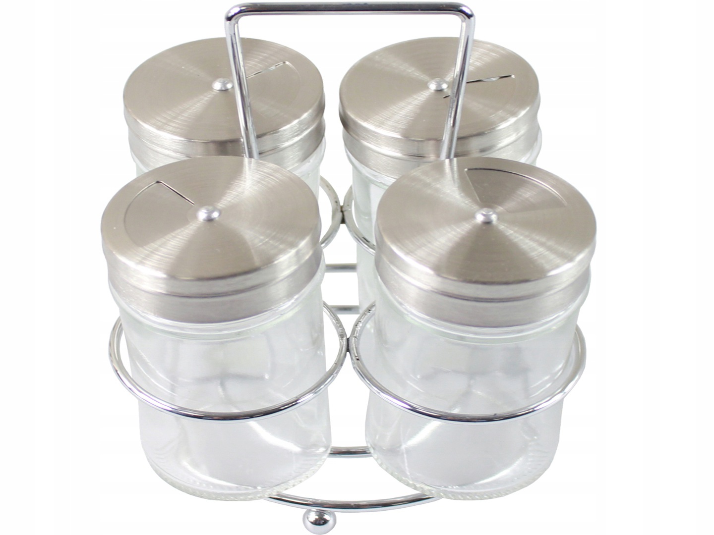 PRZYPRAWNIKI STOJAK NA PRZYPRAWY 4 el. SZKŁO