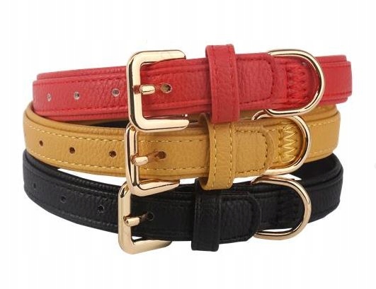 

Obroża dla psa regulowana ciemno Żółta 25-31cm S