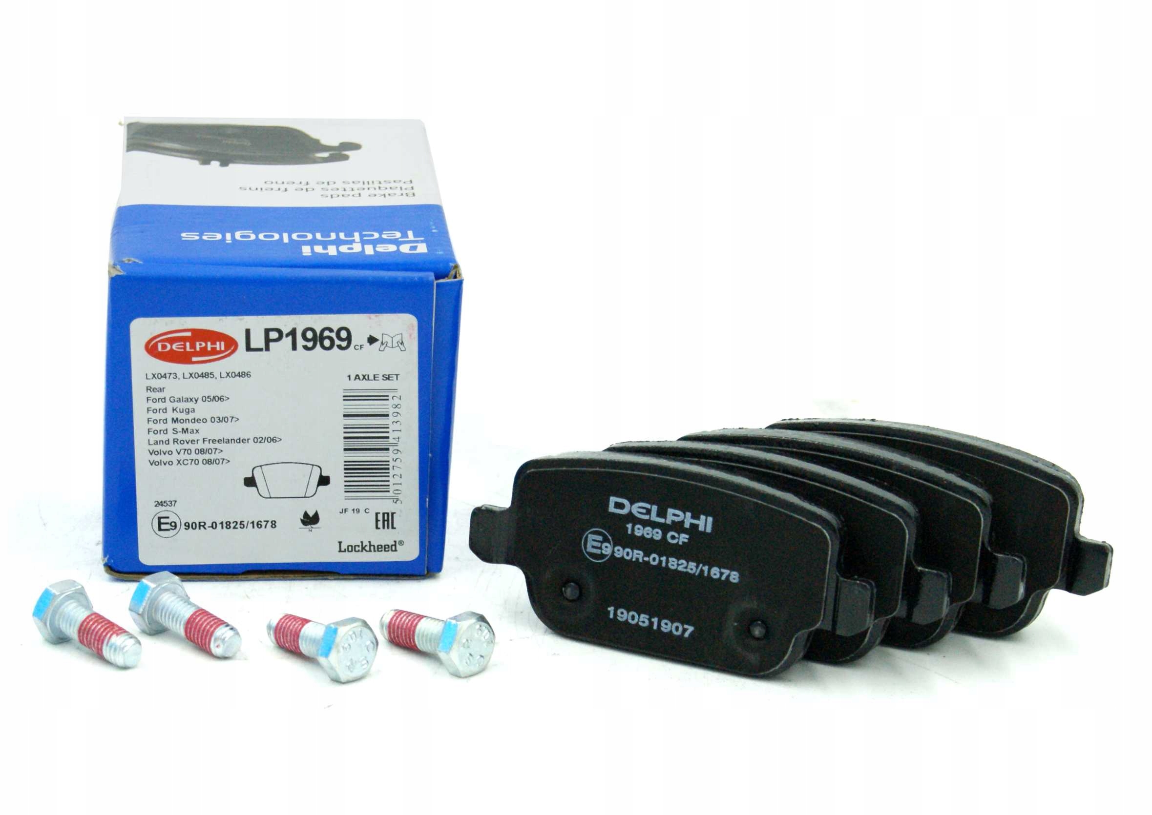 Delphi Lp1969 Комплект колодок тормозных, тормоз дисковые
