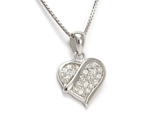 SREBRNY ROD. ŁAŃCUSZEK I WISIOREK, ZAWIESZKA SERCE Marka Inna marka