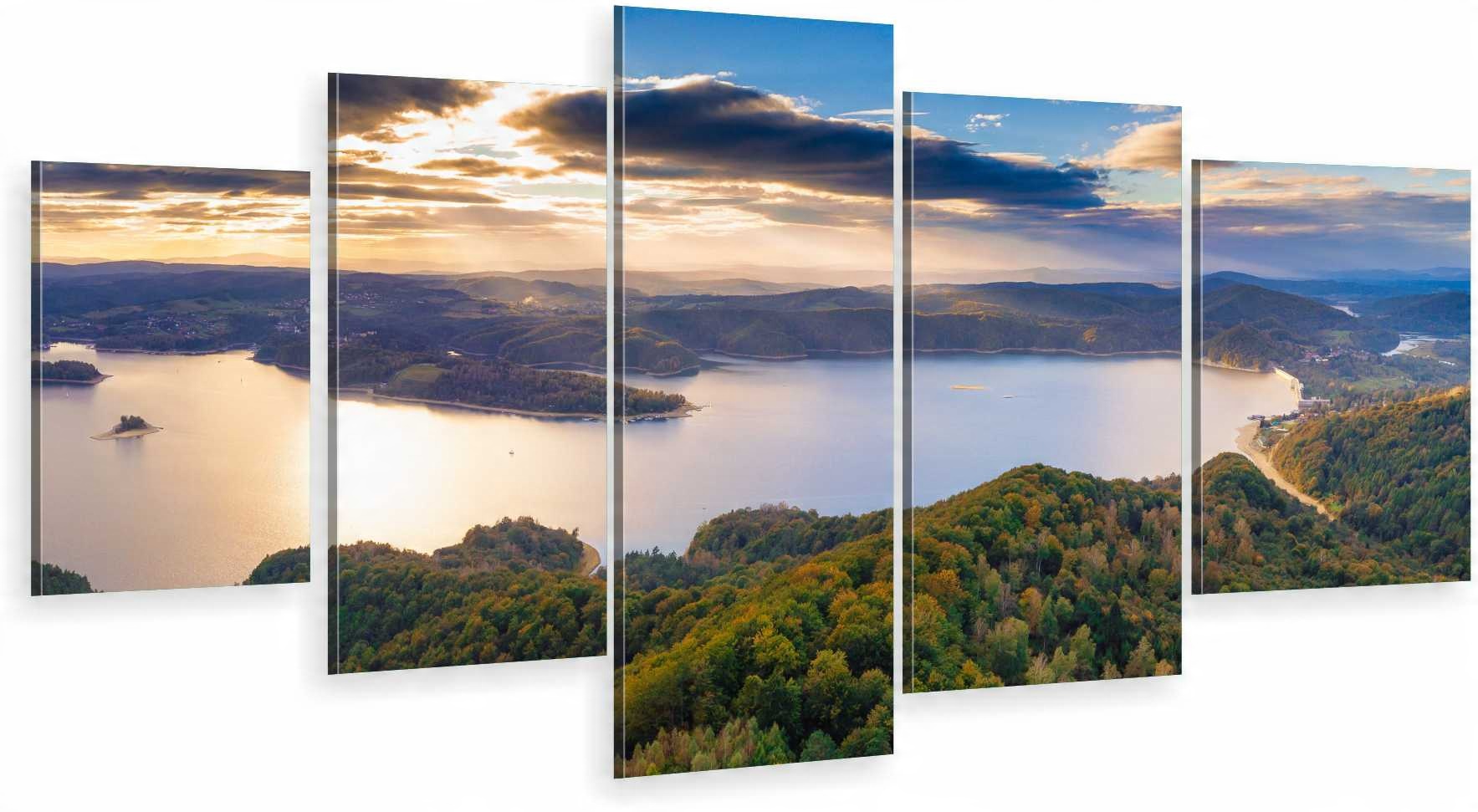 

Tryptyk 5-CZĘŚCI Na Ścianę Bieszczady Widok Góry