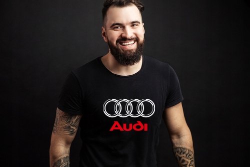 Męska KOSZULKA T-shirt AUDI Quattro a3 a4 a5 S6 M Marka JHK
