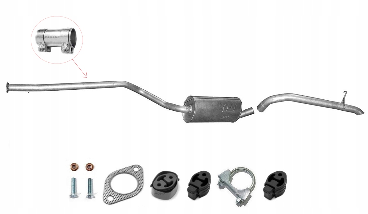 08.01+08.02 - FORD TRANSIT CONNECT 1.8 2006-2010 ГЛУШИТЕЛЬ ТРУБЫ