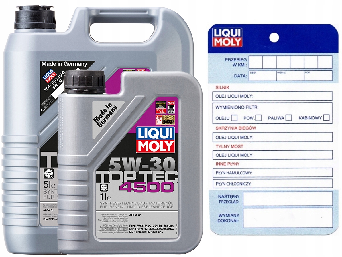 

Liqui Moly 2318 2317 TopTec 4500 5W30 6L Zawieszka