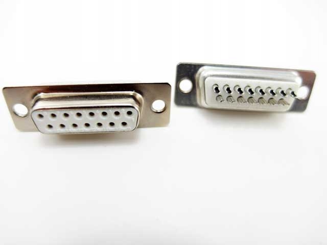 

gniazdo d-sub 15 pin (2 rzędy) DB15 lutowane