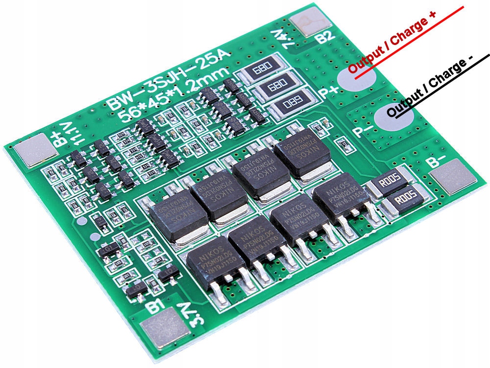 Moduł BMS 3s 25A Li-ion 18650 10,8V Ładowarka Producent Inna