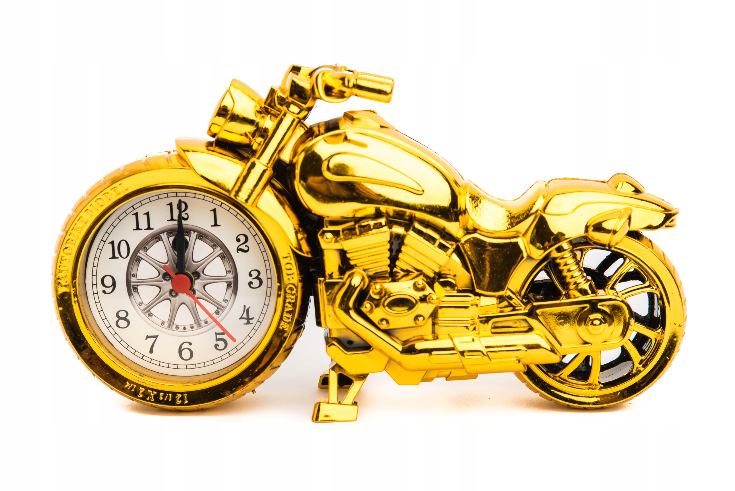 

Zegar zegarek złoty motocykl chopper