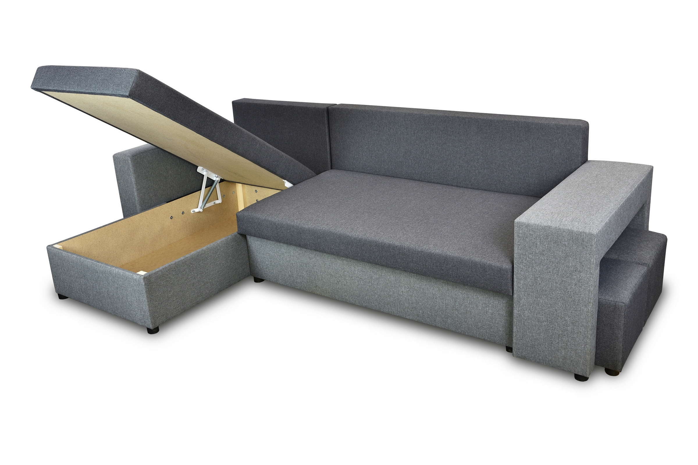 Nowoczesny narożnik z dwoma pufami w cenie. Kolekcja Best