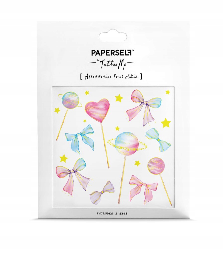 Paperself tatuaż przyklejany na rękę Lollipops