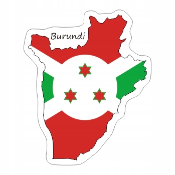 Naklejka BURUNDI na Walizkę AUTO Moto Flaga