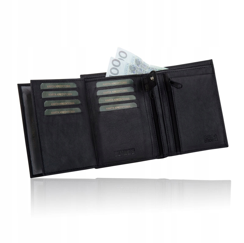 PORTFEL MĘSKI SKÓRZANY BETLEWSKI DUŻY SKÓRA RFID Marka Betlewski