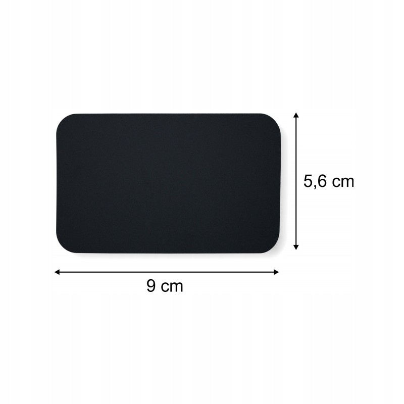 Czarne etykiety kredowe cenówki 9X5,5cm ścieralne EAN (GTIN) 5903839033407