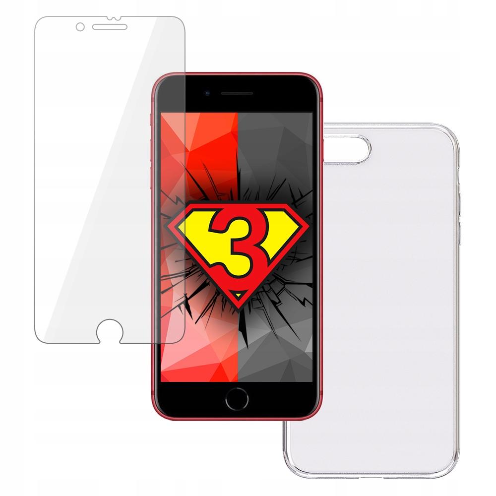 

3mk Flexible Glass Lite Clear Case na iPhone 7+8+