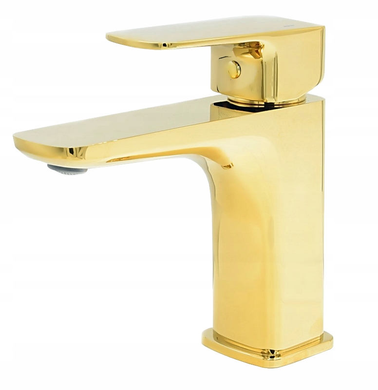 

Cubic Złota Bateria Umywalkowa Kwadratowa Caro