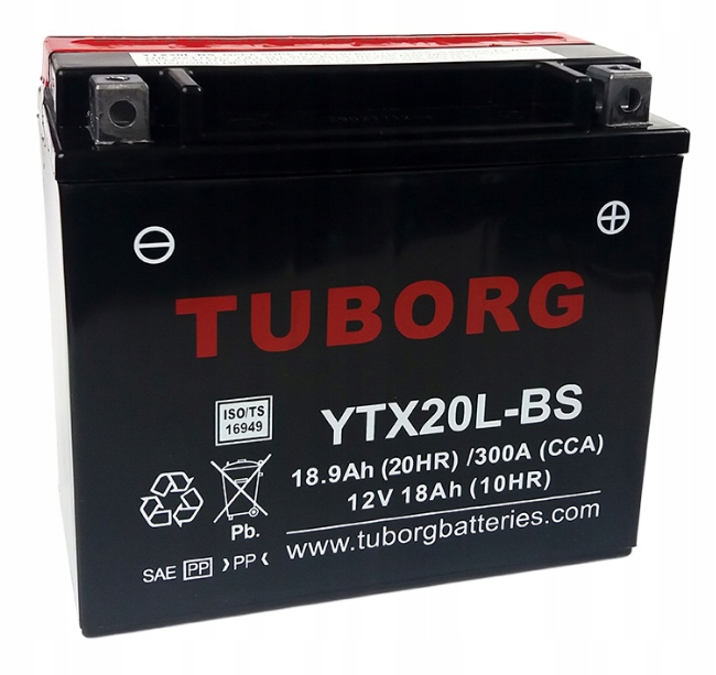 YTX20L TX20L - Аккумулятор Tuborg YTX20L-BS 18.9 Ah 300A