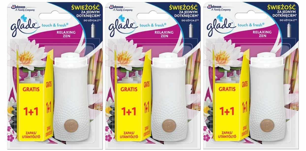 

Odświeżacz powietrza Glade Touch Fresh Zen x 3