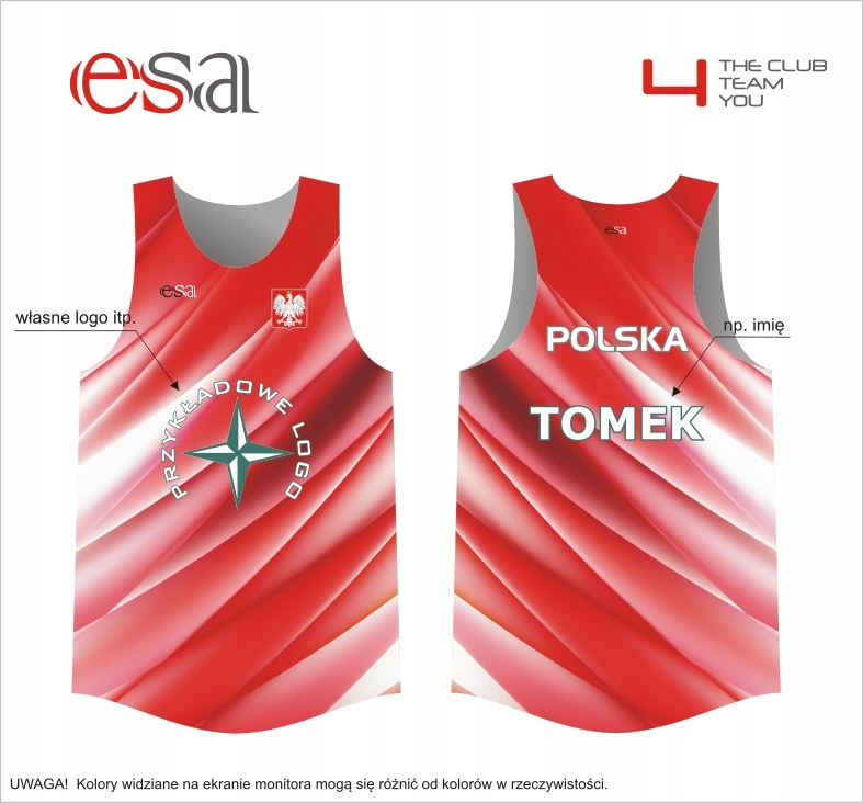 Koszulka biegowa POLSKA - rozmiar L - męska Kod producenta SI100