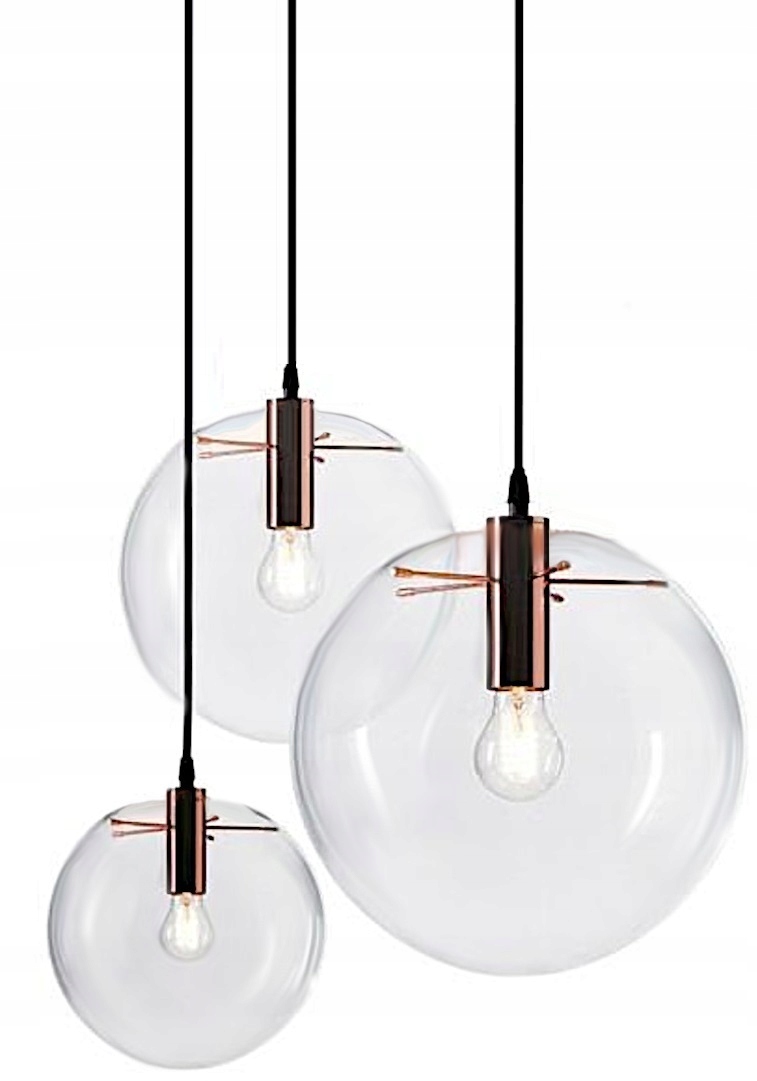 

Lampa Wisząca Szklana Kula Rose Gold Lassi 15CM