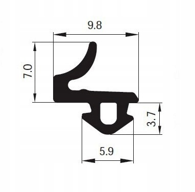 Uszczelka Uszczelki do okna PCV Veka S-835x 1mb Kod producenta S-835