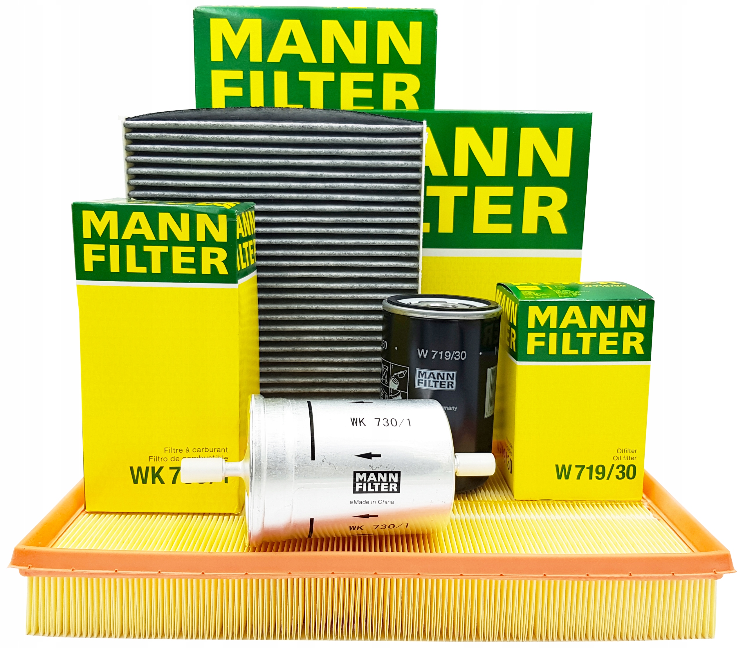 Zestaw filtrów mann do audi A3 8L1 1.6 1.8 1.8T. 